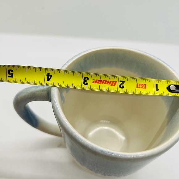 Crate & Barrel Stoneware Caspian Blue Mug Set of 2 - Picture 7 of 9